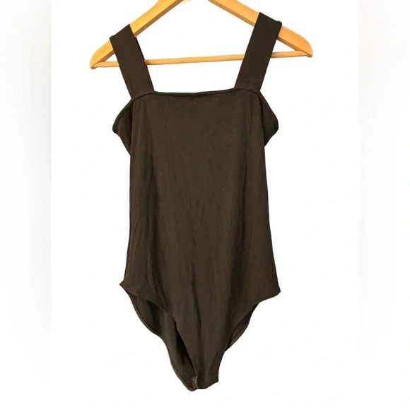 MANGOPOP Tank Top Bodysuit for Women Square Neck Sleeveless Body Suit Size Large - Picture 3 of 7